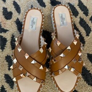 Valentino studded slides size 40.  Barely used!
